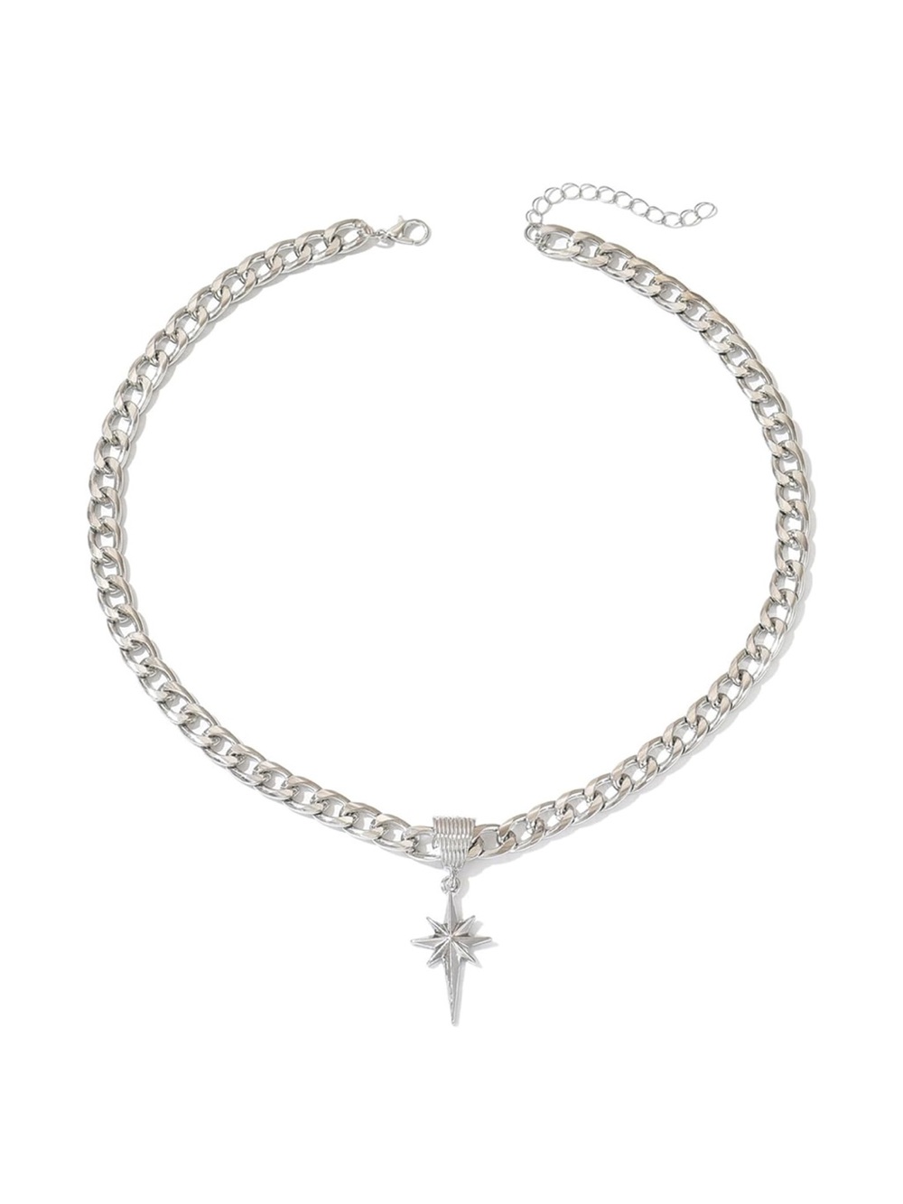 FORUBUS Necklace with thick star and north star pendant
